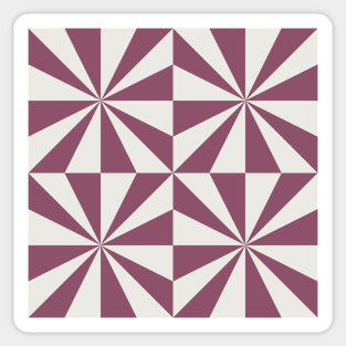 Vintage Geometric Purple Star Burst Pattern Sticker